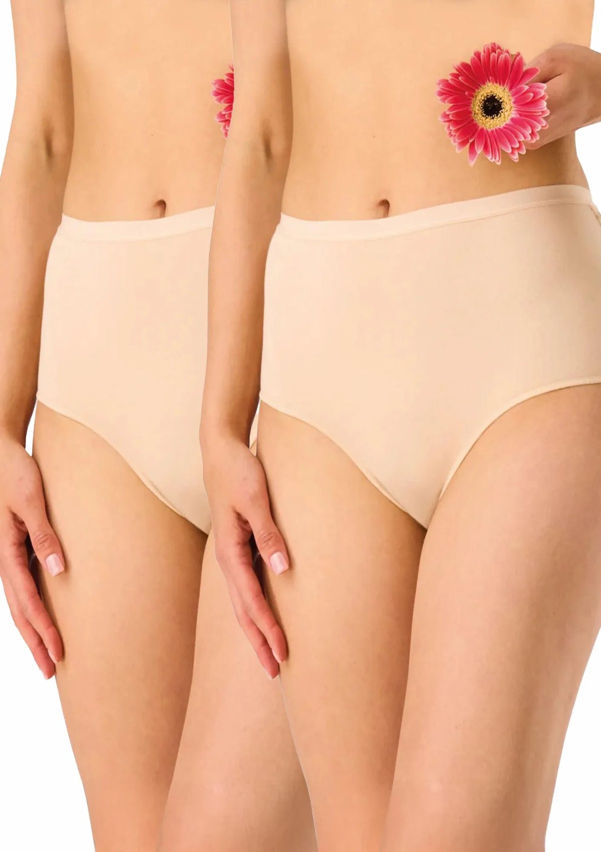 Key LPF 112 figi maxi bikini beżowe 2 szt., koronka z tyłu