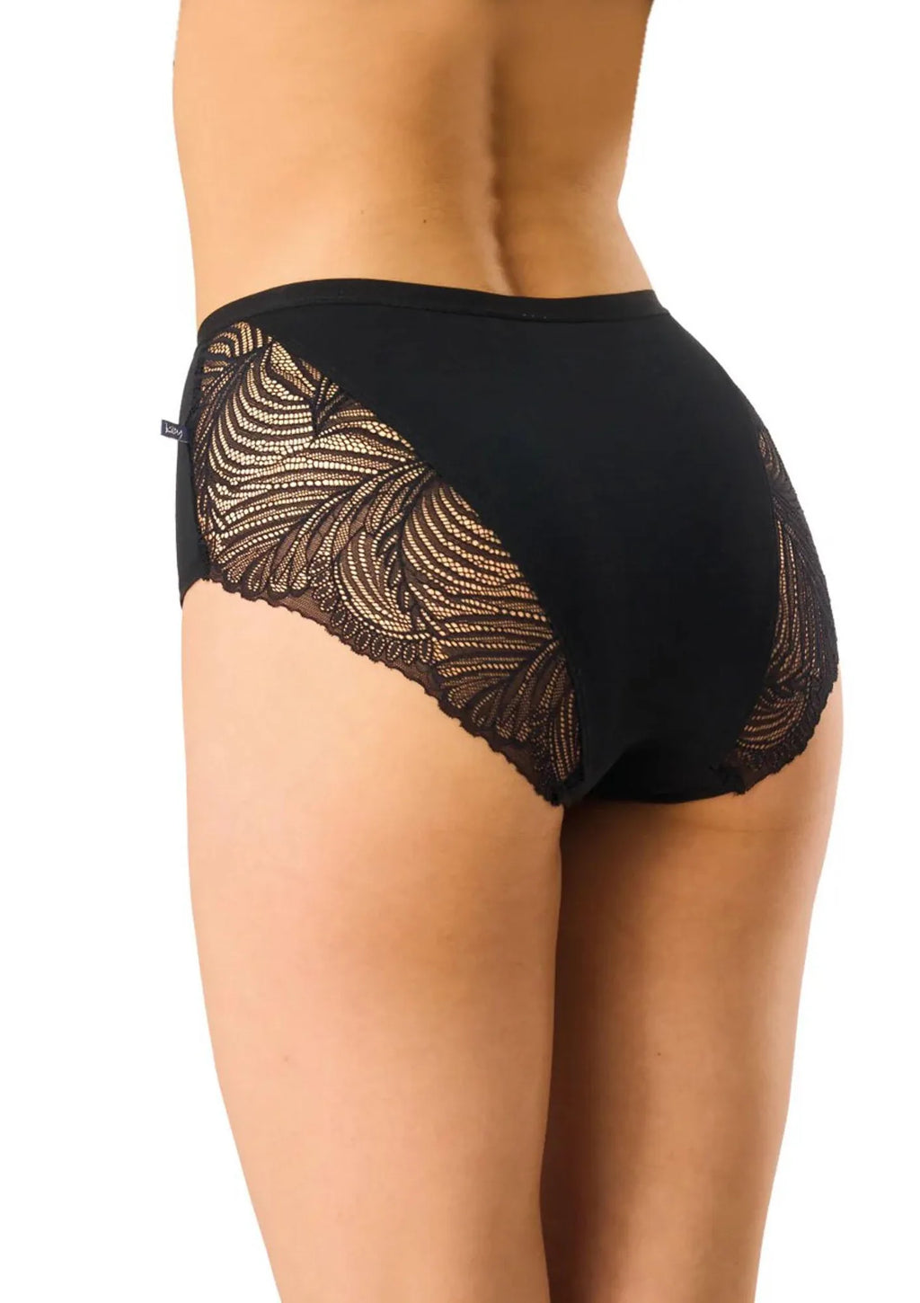Key LPF 112 figi maxi bikini czarne 2 szt., koronka z tyłu