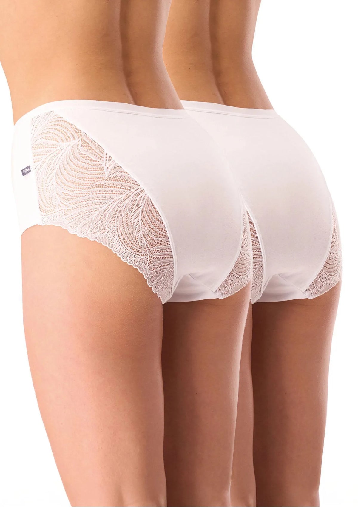 Key LPF 112 figi maxi bikini białe 2 szt., koronka z tyłu