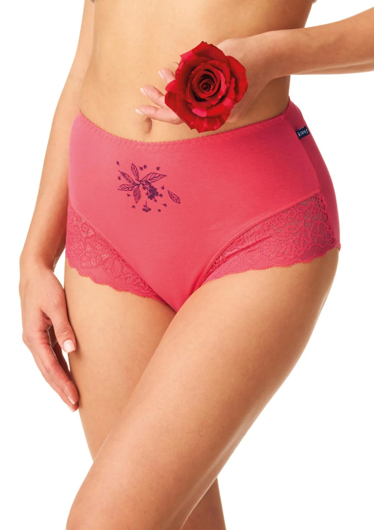 Figi maxi bikini Key LPF 600 w jesiennych barwach, 2 pack