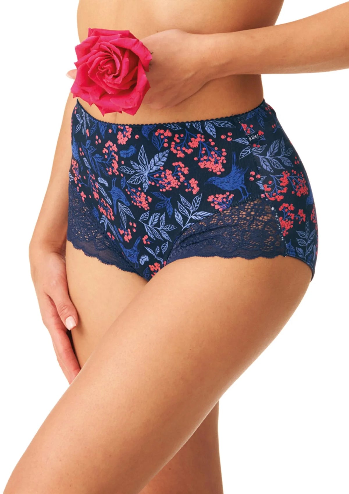 Figi maxi bikini Key LPF 600 w jesiennych barwach, 2 pack