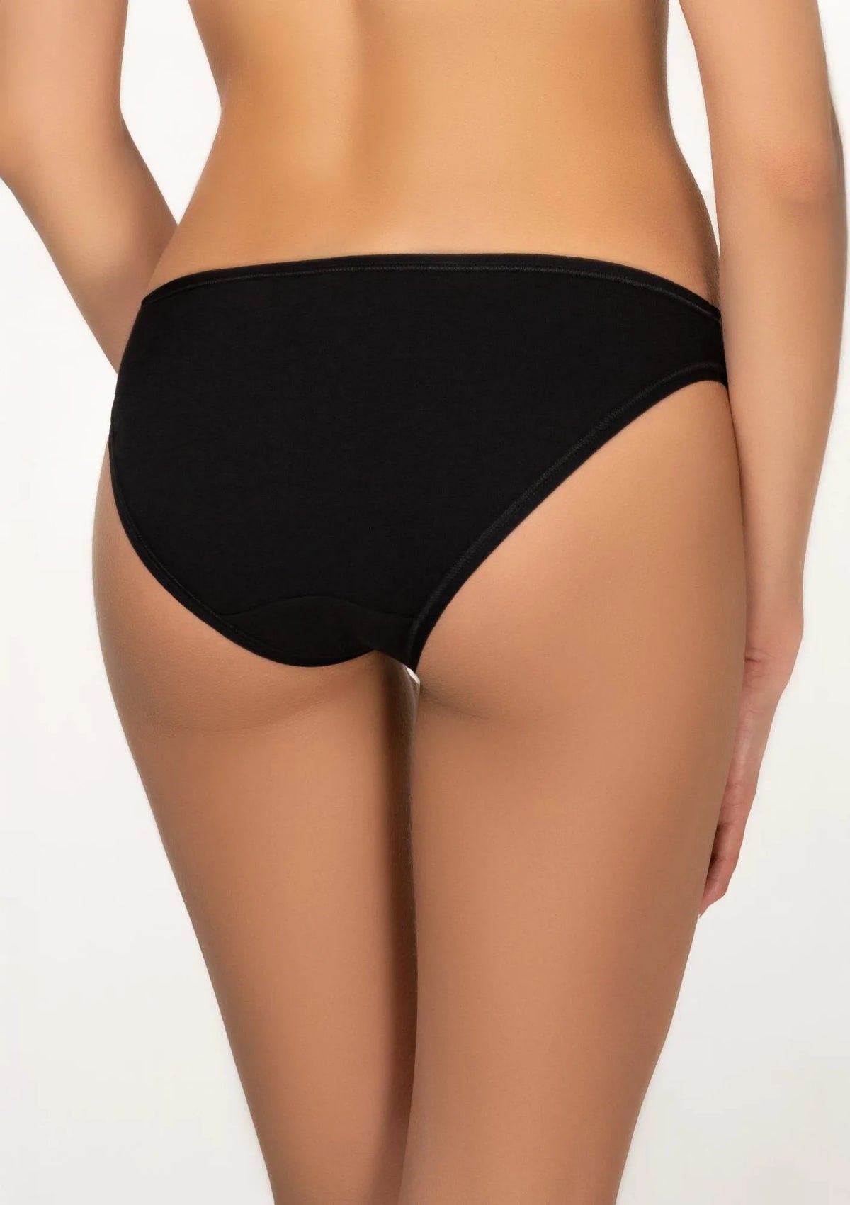 Kleo 129 Cotton figi damskie czarne ze średnim stanem – 2 pary