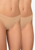 Figi damskie 147 Kleo beżowe – bawełniane midi bikini