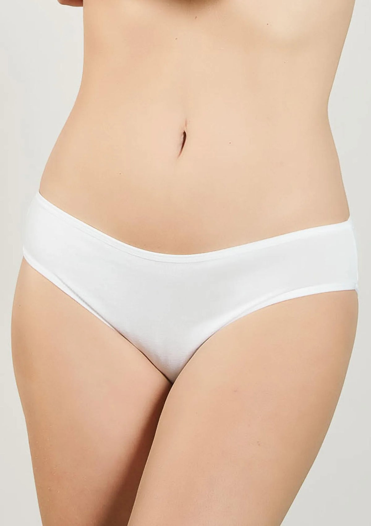 Figi mini bikini Kappa K2121 z elastycznej bawełny, 3 pary białe