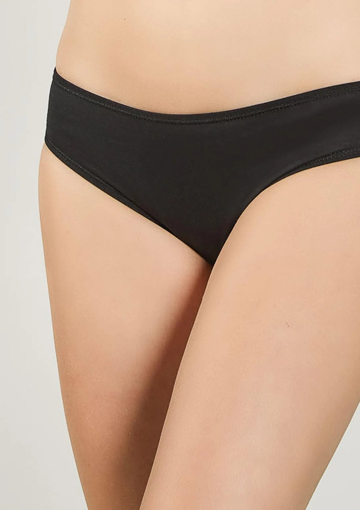 Figi mini bikini Kappa K2121 z elastycznej bawełny, 3 pary czarne