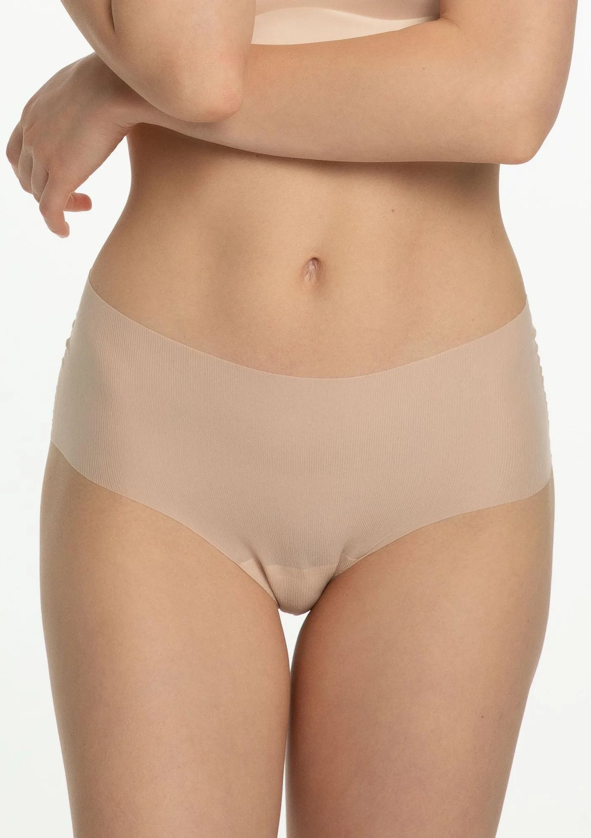 Julimex Mousse Maxi bezszwowe figi beż z podwyższonym stanem