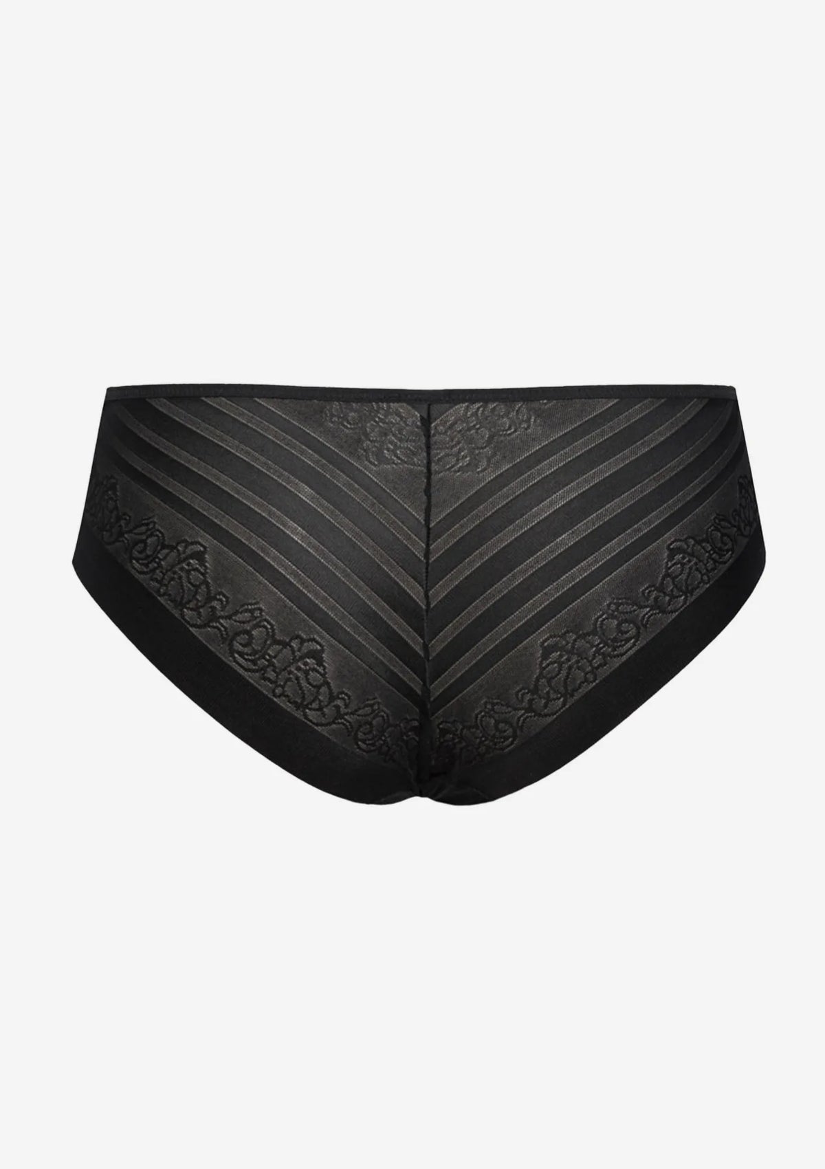 Figi damskie 2505 Flower Sielei czarne – bezszwowe z tiulu