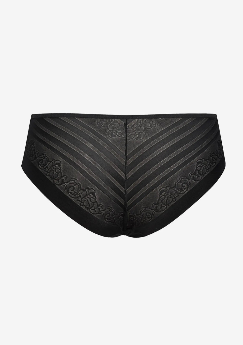 Figi damskie 2505 Flower Sielei czarne – bezszwowe z tiulu