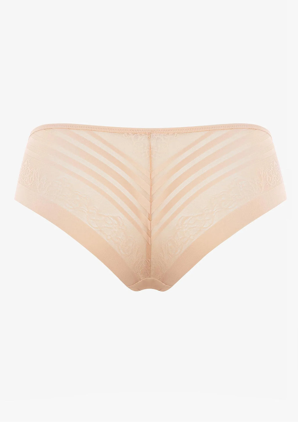 Figi damskie 2505 Flower Sielei beżowe – bezszwowe z tiulu