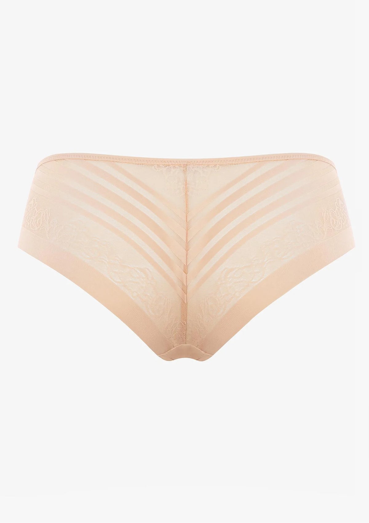 Figi damskie 2505 Flower Sielei beżowe – bezszwowe z tiulu