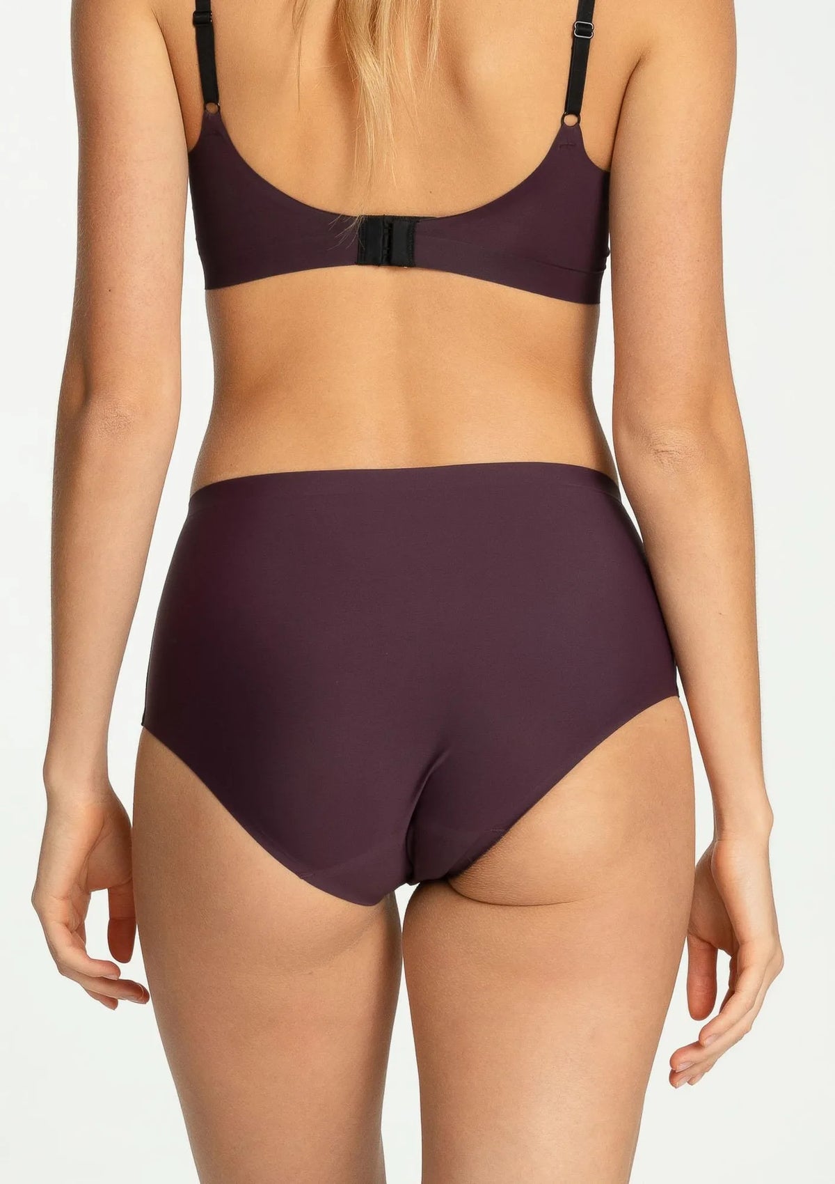 Julimex Simple Maxi figi bezszwowe z wysokim stanem Dark Plum