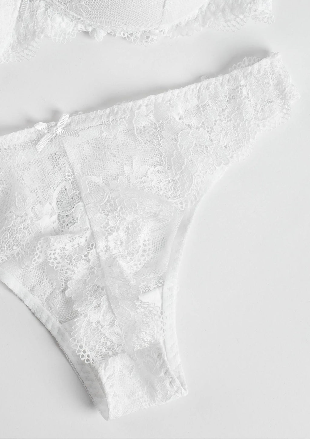 Figi damskie Wonder Lace White 2457 Sielei – brazyliany