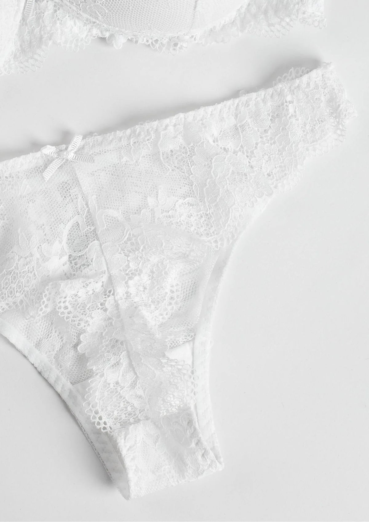 Figi damskie Wonder Lace White 2457 Sielei – brazyliany