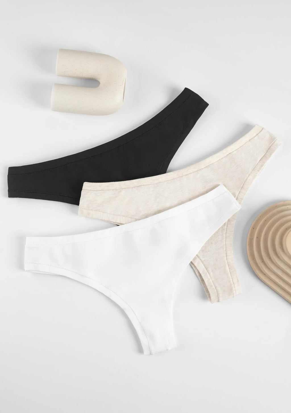 Figi damskie Cotton 1447 Sielei naturalnej – brazyliany z bawełny