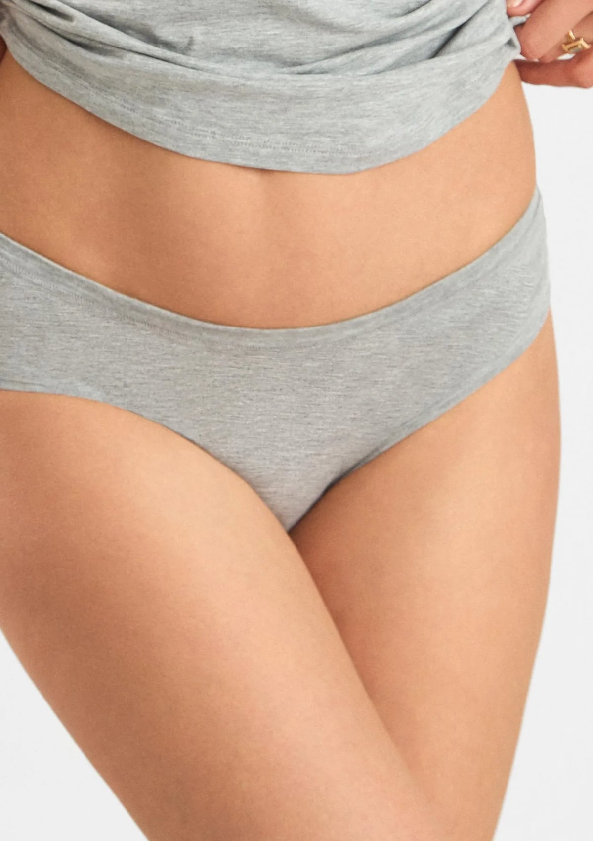 Figi damskie Cotton 1441 Sielei szare – hipoalergiczne z bawełny
