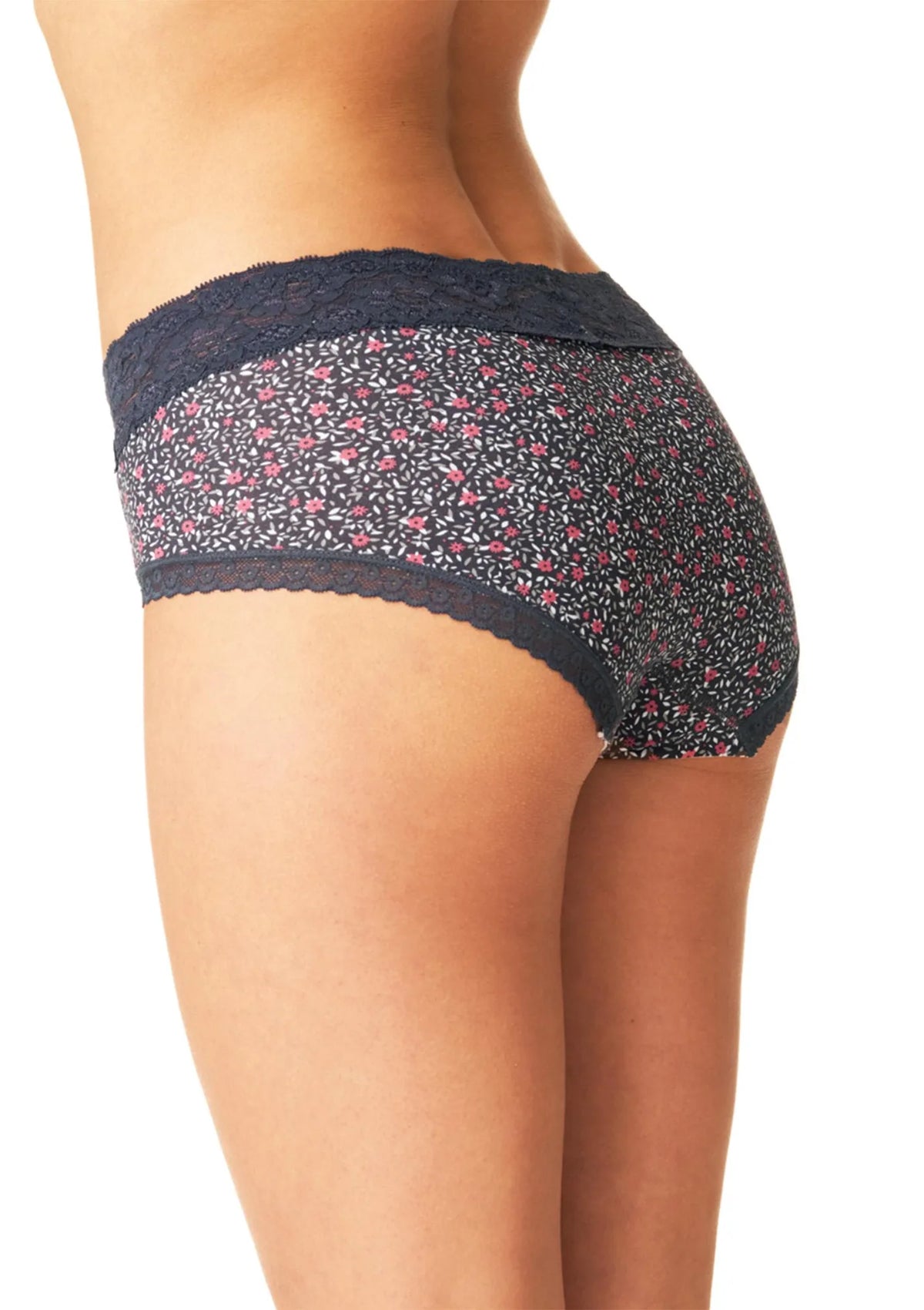 Key LPC 640 figi midi bikini w kwiatowy motyw, koronka, 2 pary