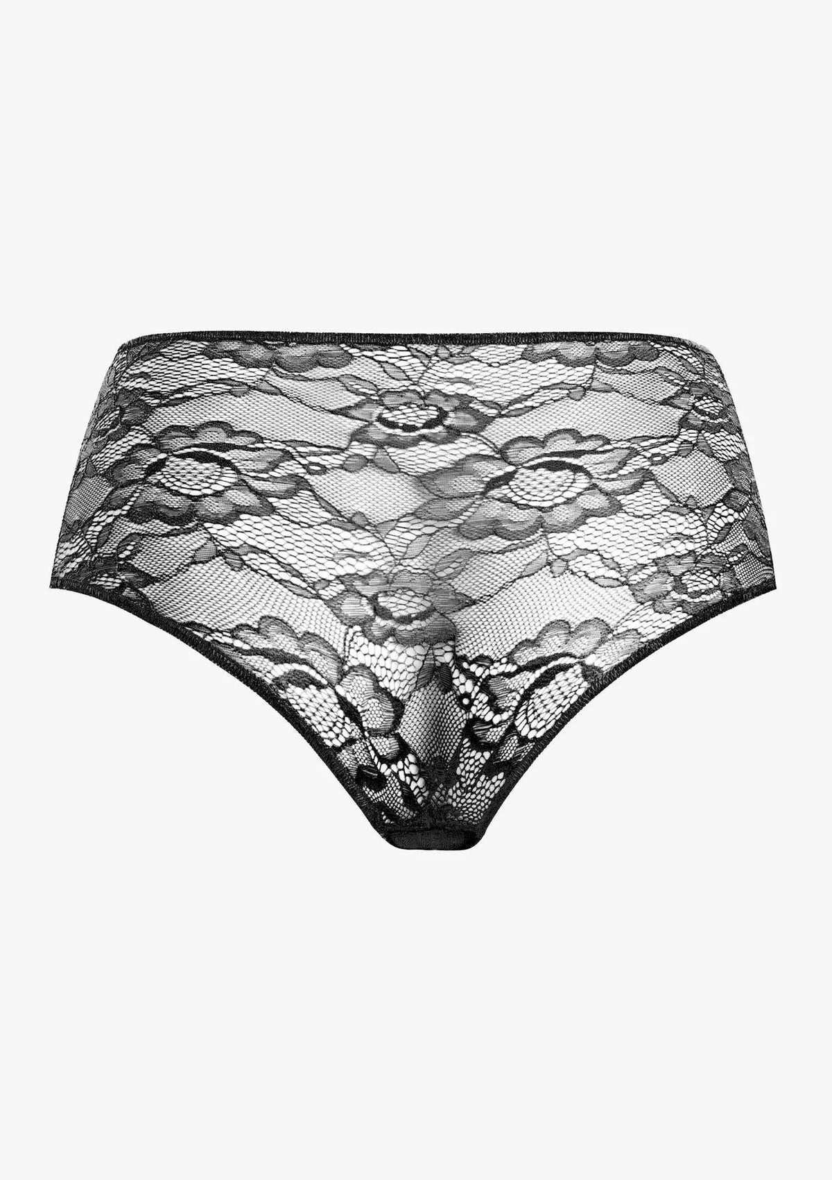 Pierre Cardin 365 figi czarne klasyczne z koronkowym tyłem