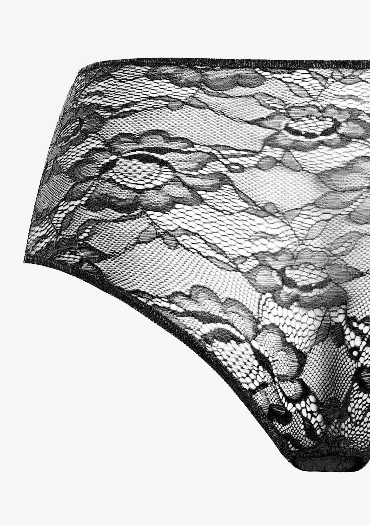 Pierre Cardin 365 figi czarne klasyczne z koronkowym tyłem