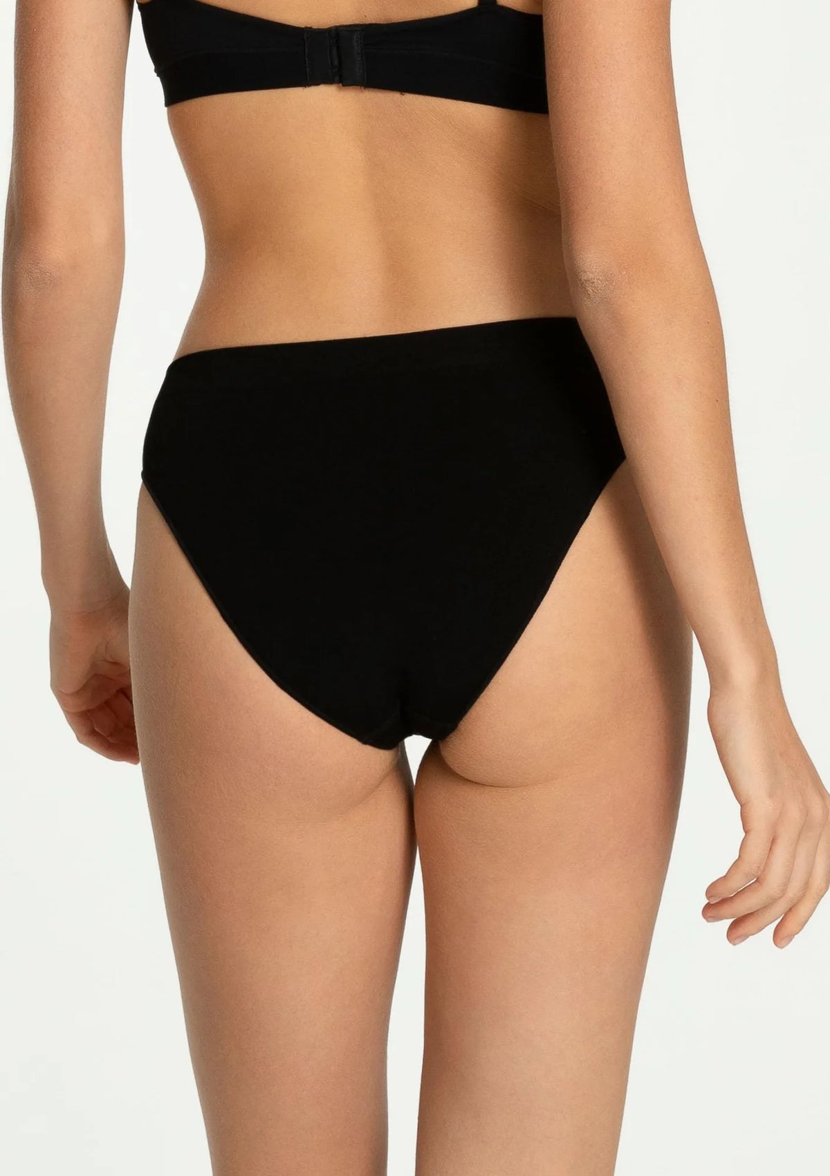 Julimex Bamboo Classic figi damskie czarne z włókna bambusowego