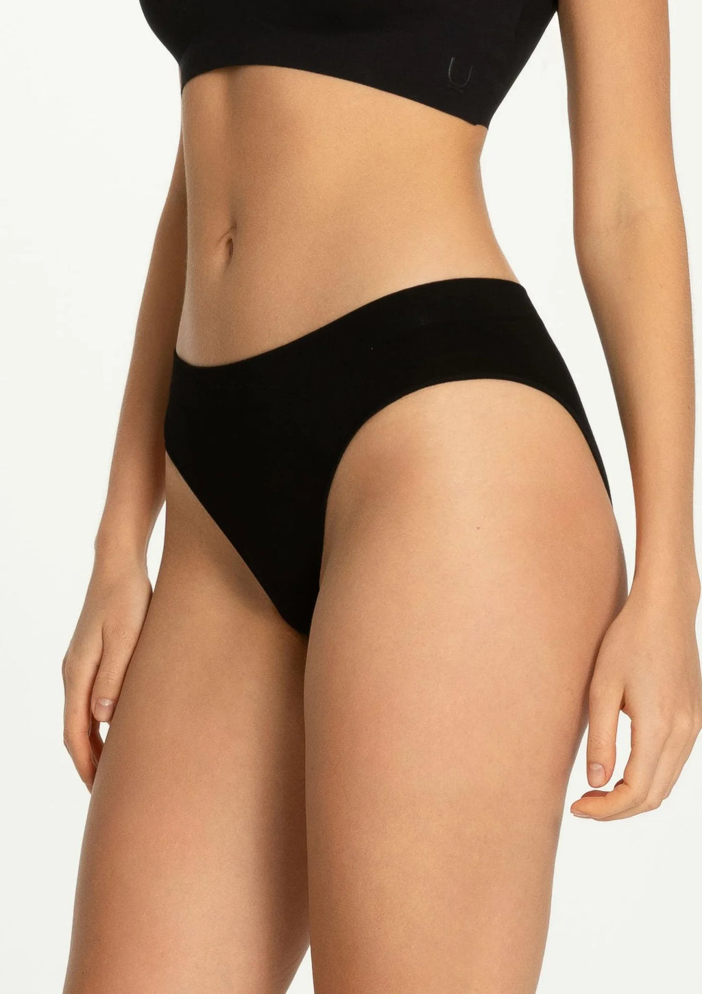 Julimex Bamboo Classic figi damskie czarne z włókna bambusowego
