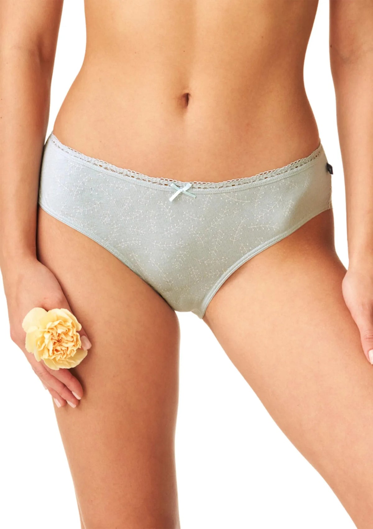Figi midi bikini Key LPC 936 z koronką na tyle, 2 sztuki
