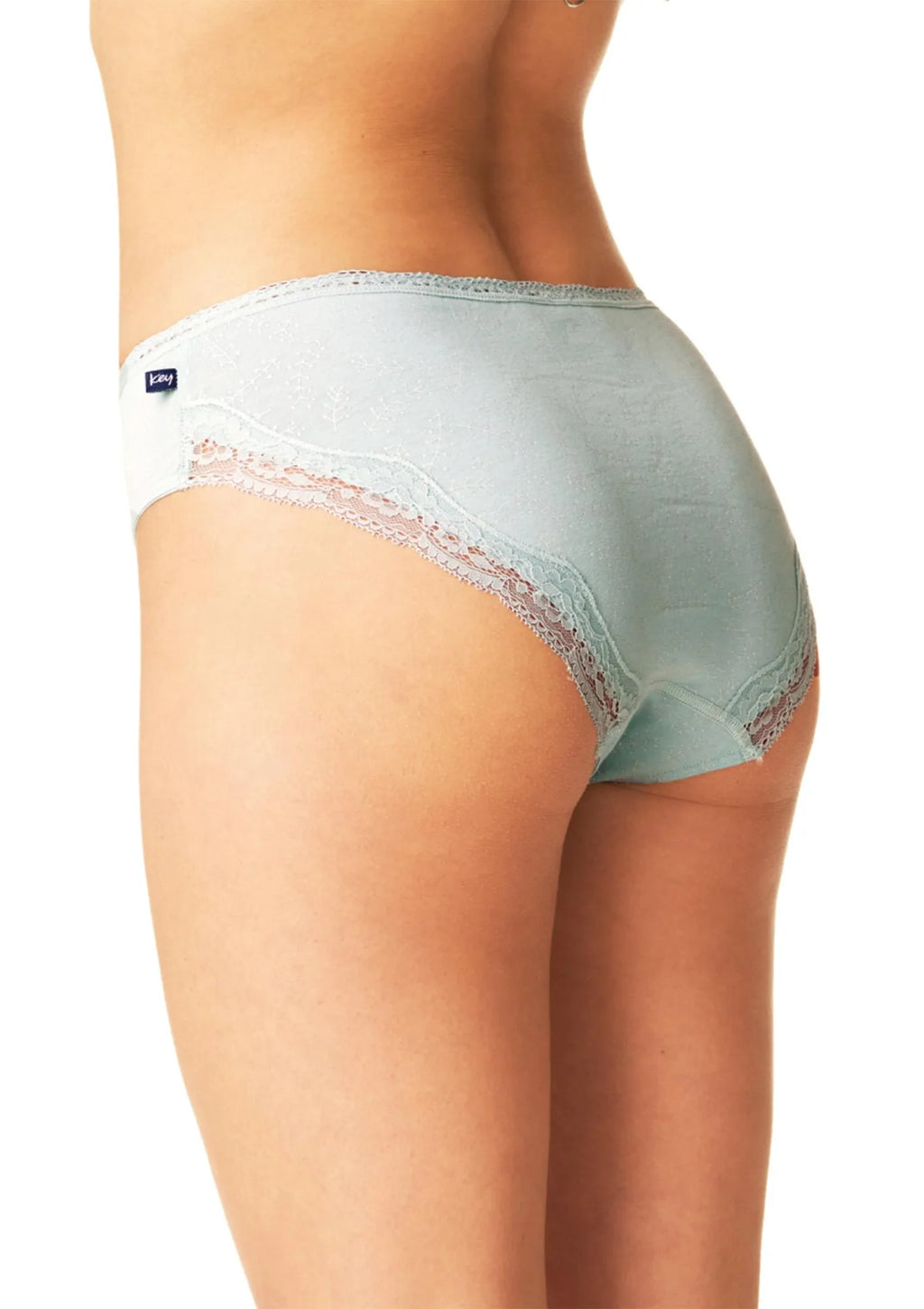 Figi midi bikini Key LPC 936 z koronką na tyle, 2 sztuki
