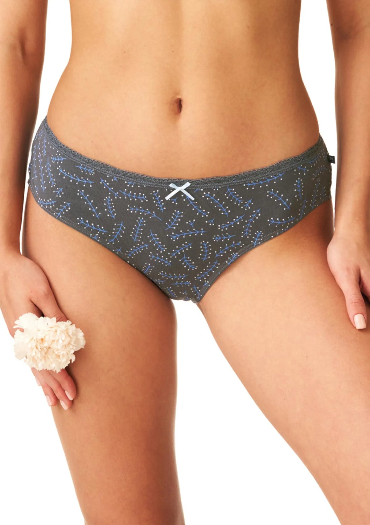 Figi midi bikini Key LPC 936 z koronką na tyle, 2 sztuki