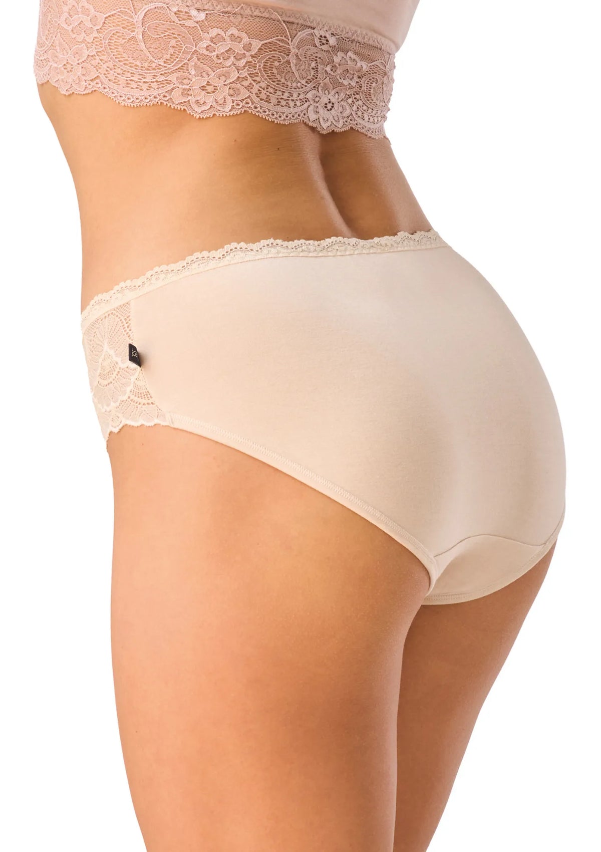 Key LPC 156 figi midi bikini z wiskozy z koronką w pasie, 2 szt.