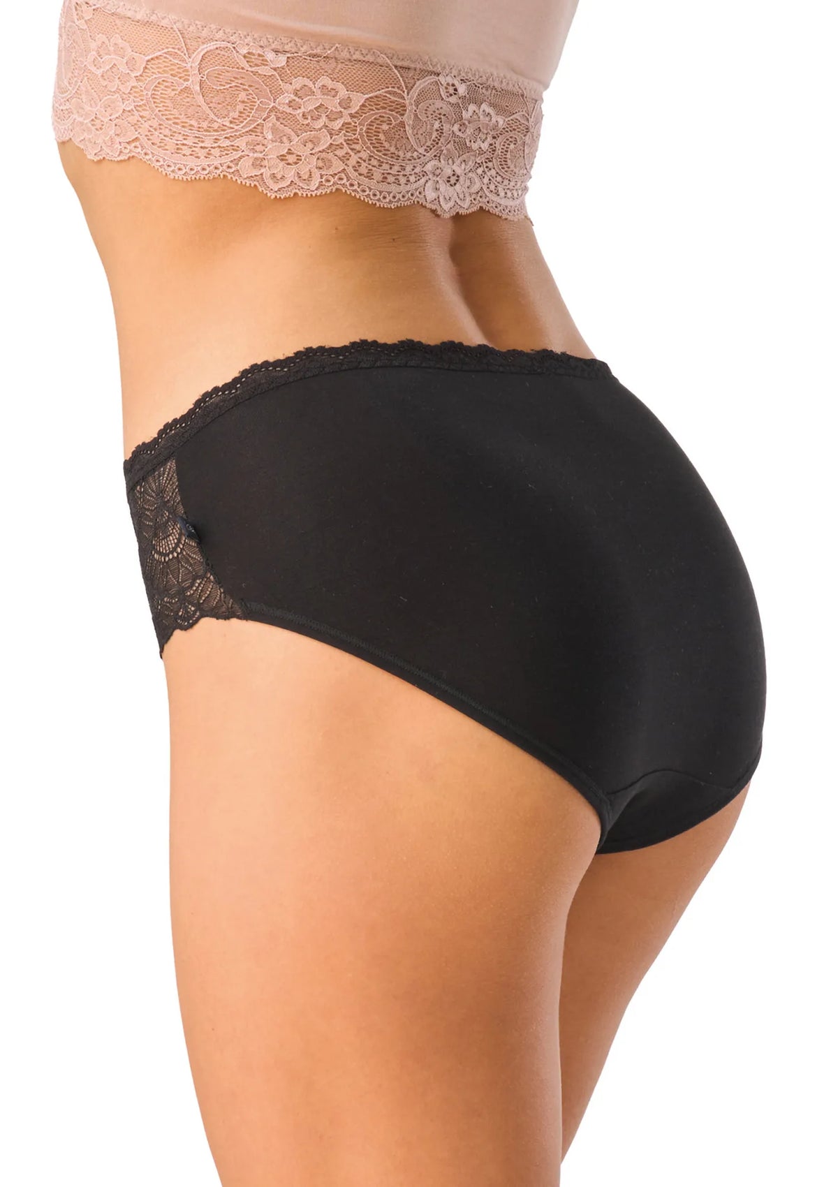 Key LPC 156 figi midi bikini z wiskozy z koronką w pasie, 2 szt.
