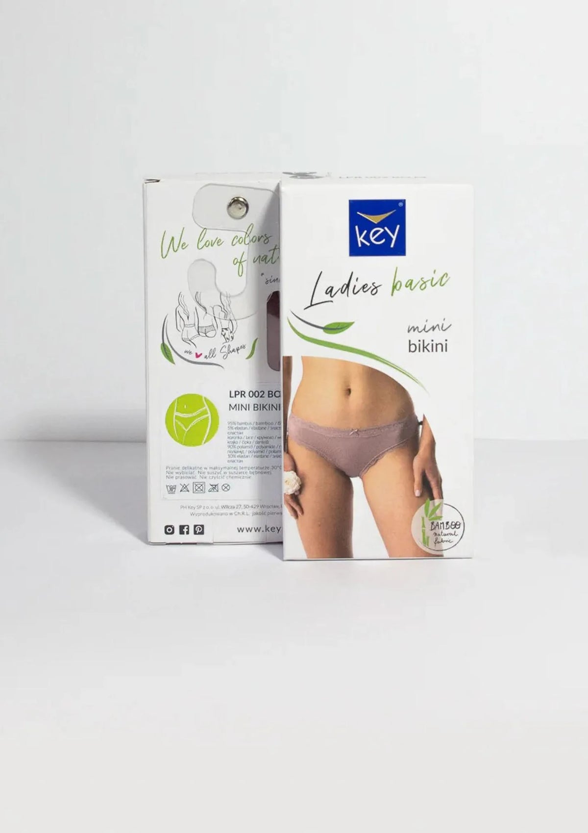 Key LPR 002 figi mini bikini bordowe z dzianiny bambusowej