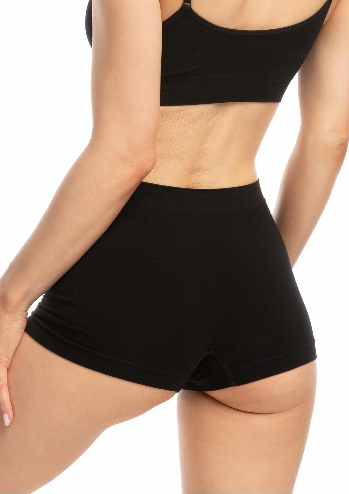 Bamboo Boyshort Julimex: figi damskie typu bokserki czarne