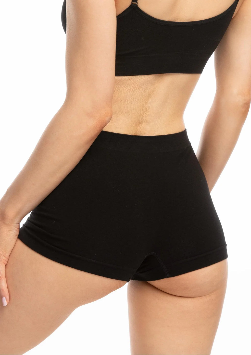 Bamboo Boyshort Julimex: figi damskie typu bokserki czarne