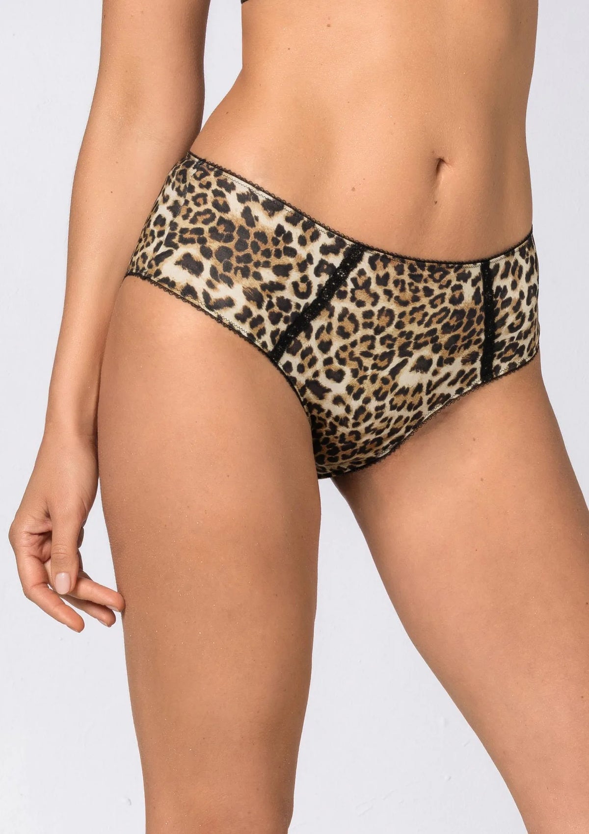 Figi culotte Sielei Amelie 7919 w panterkę z bawełnianą wkładką