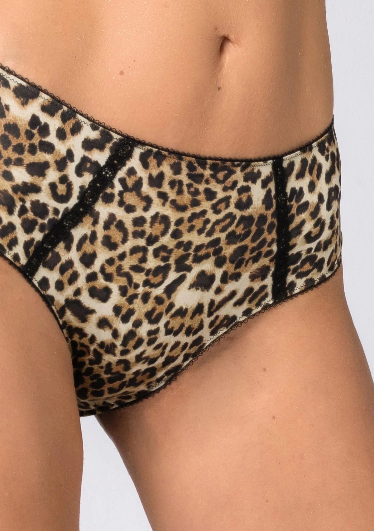 Figi culotte Sielei Amelie 7919 w panterkę z bawełnianą wkładką
