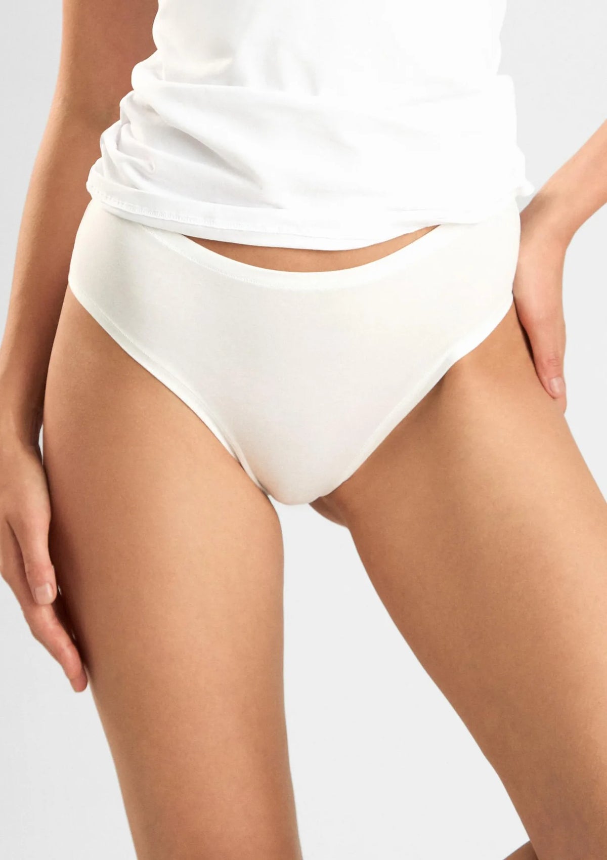 Figi Sielei Cotton 1449 z bawełny organicznej, wyższy stan białe