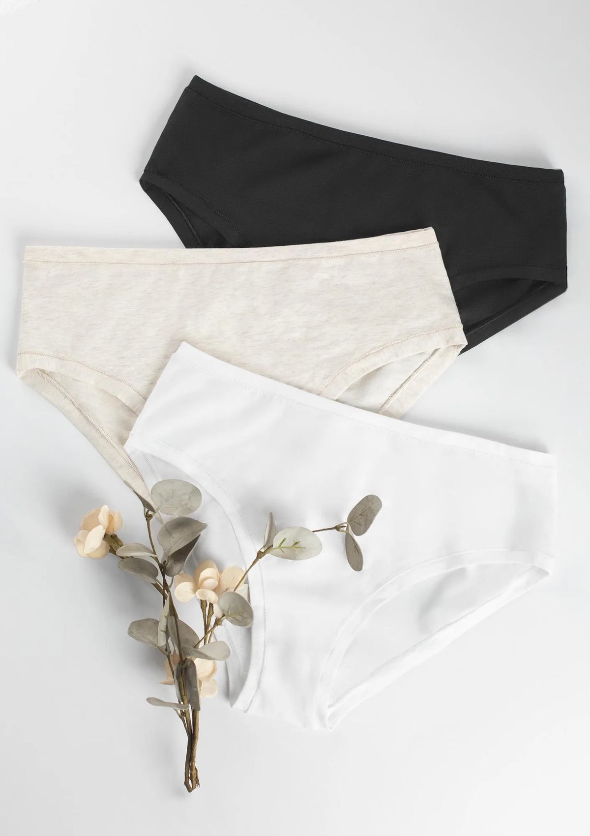 Figi Sielei Cotton 1449 z bawełny organicznej, wyższy stan białe