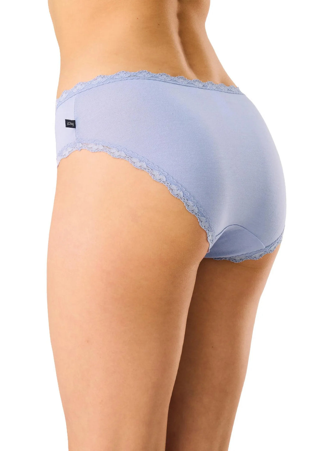 Figi midi bikini Key LPC 576 z wiskozy z koronką, 2 pary