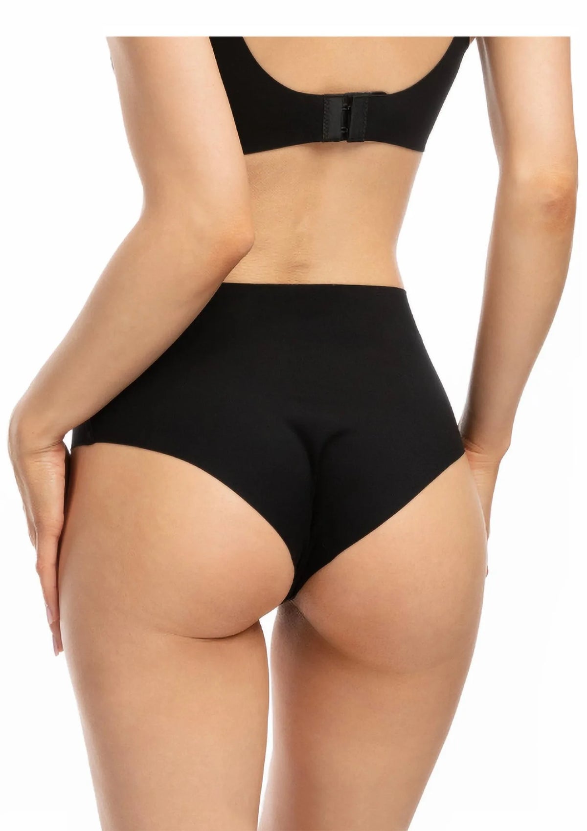 Figi z wysokim stanem Julimex Infinity maxi czarne, klejone boki