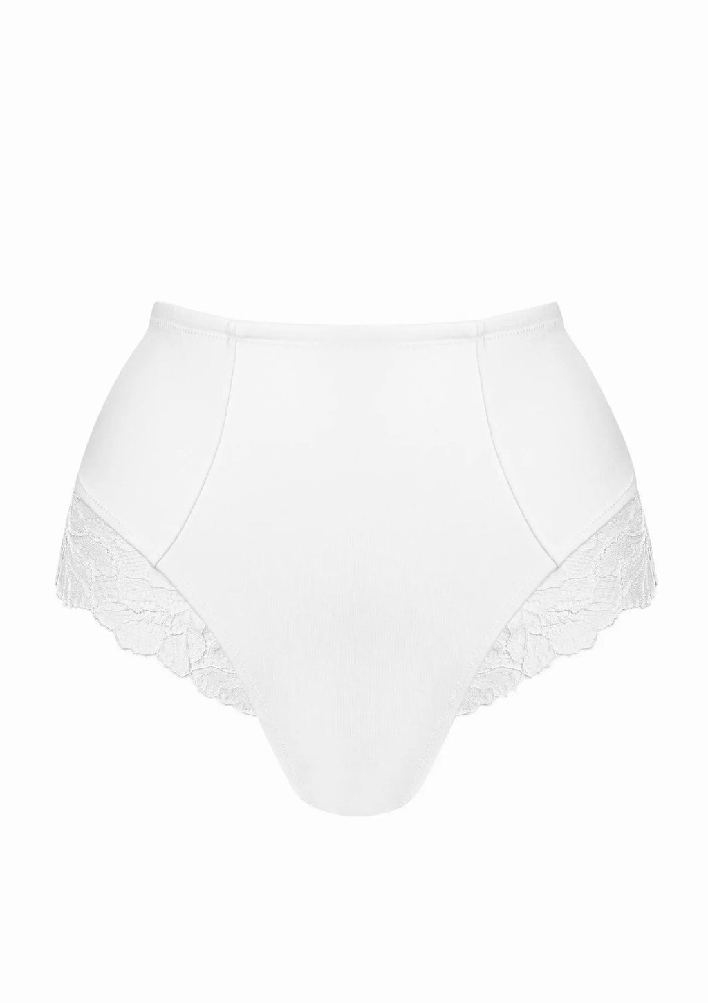 Infiore Perla figi modelujące z wysokim stanem i koronką białe