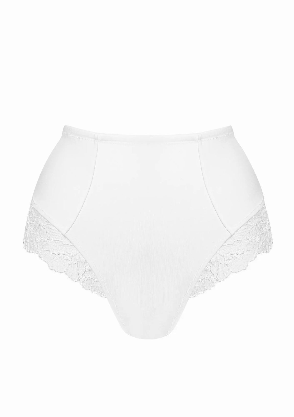 Infiore Perla figi modelujące z wysokim stanem i koronką białe