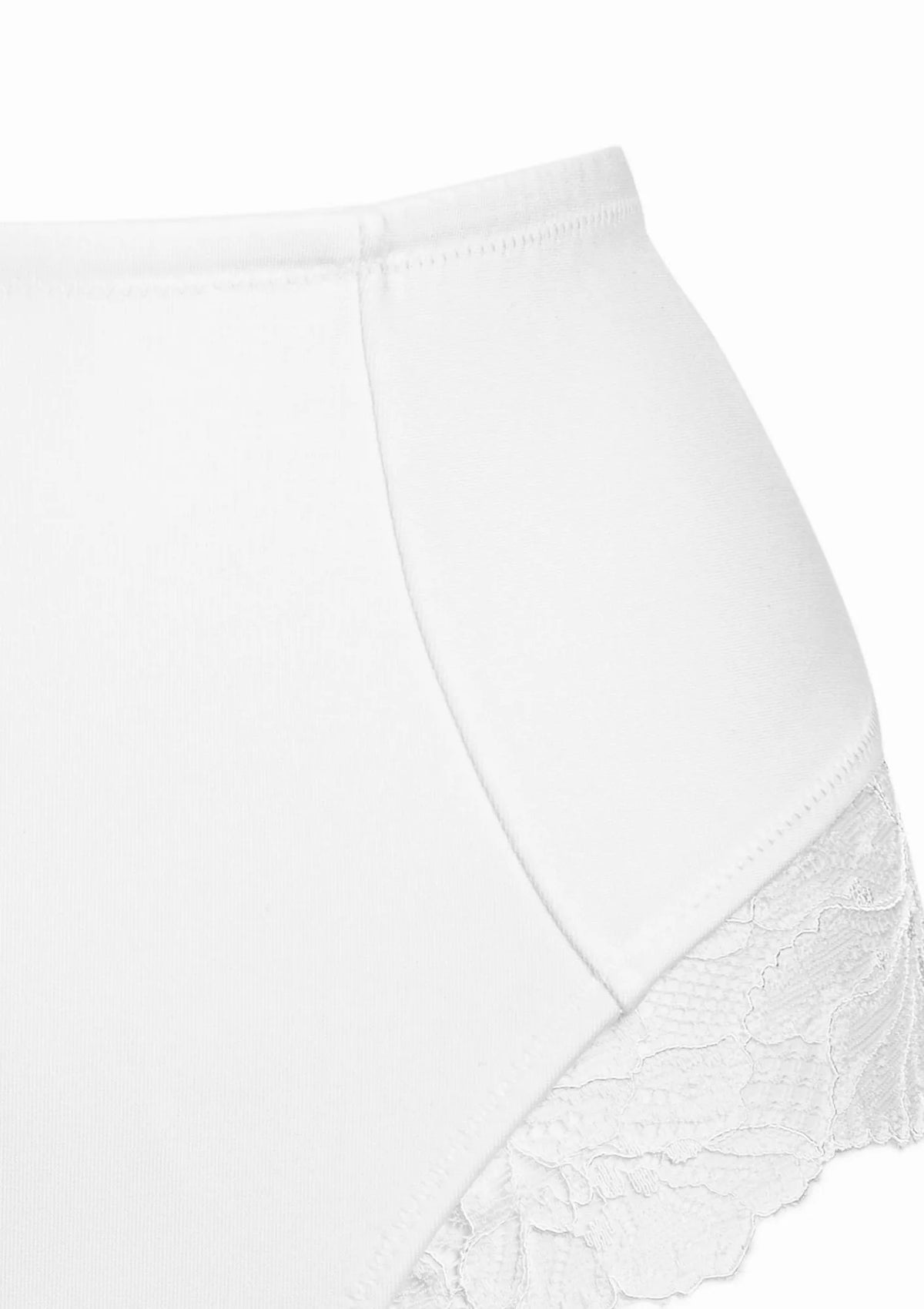 Infiore Perla figi modelujące z wysokim stanem i koronką białe
