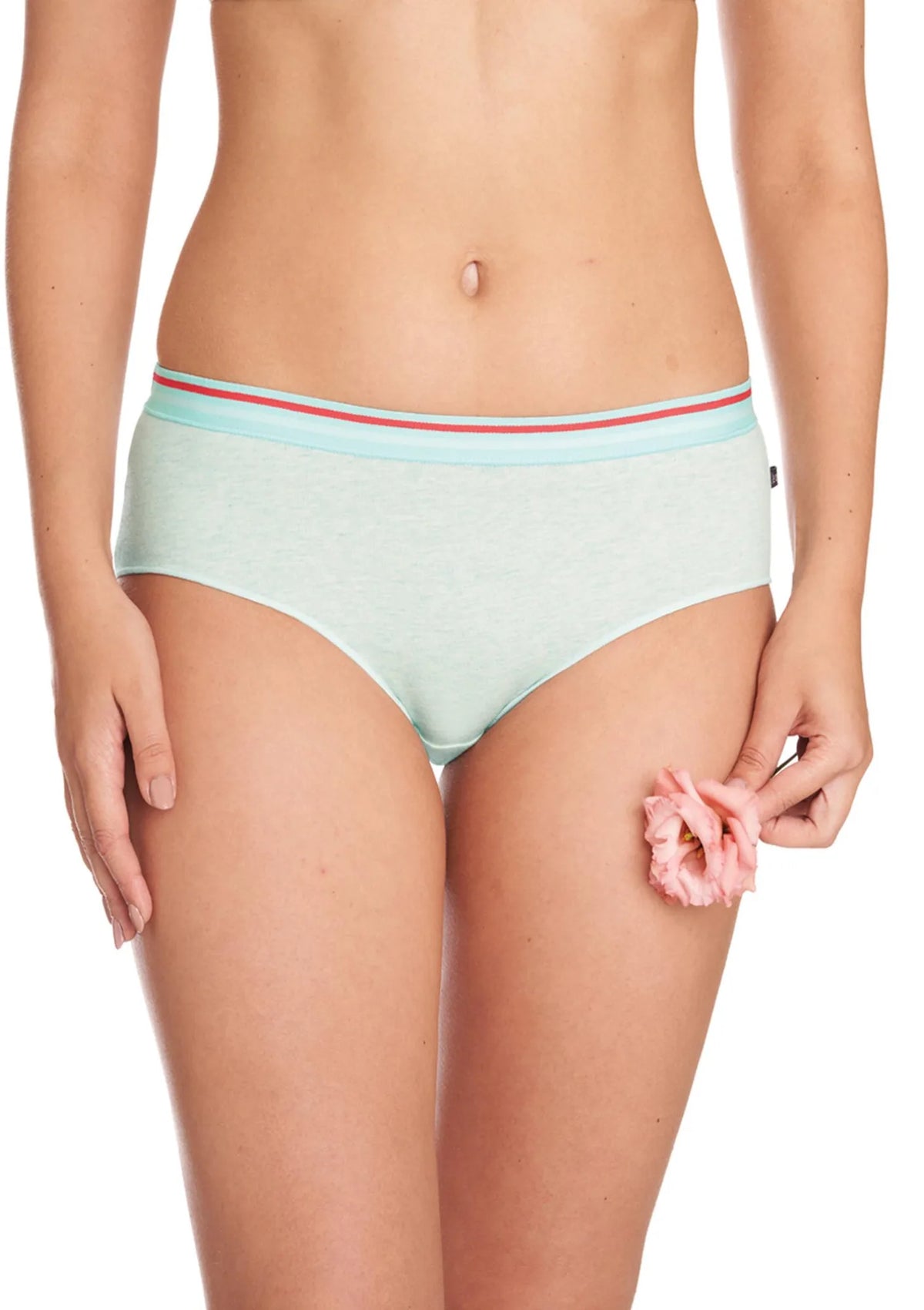 Figi bikini Key LPN 221 z gumką w paski, niski krój, 2 szt.