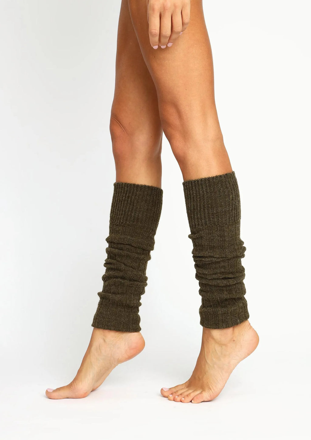 Getry damskie grube z wełną Cerber 0664 khaki