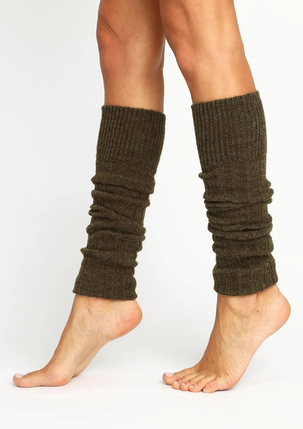 Getry damskie grube z wełną Cerber 0664 khaki