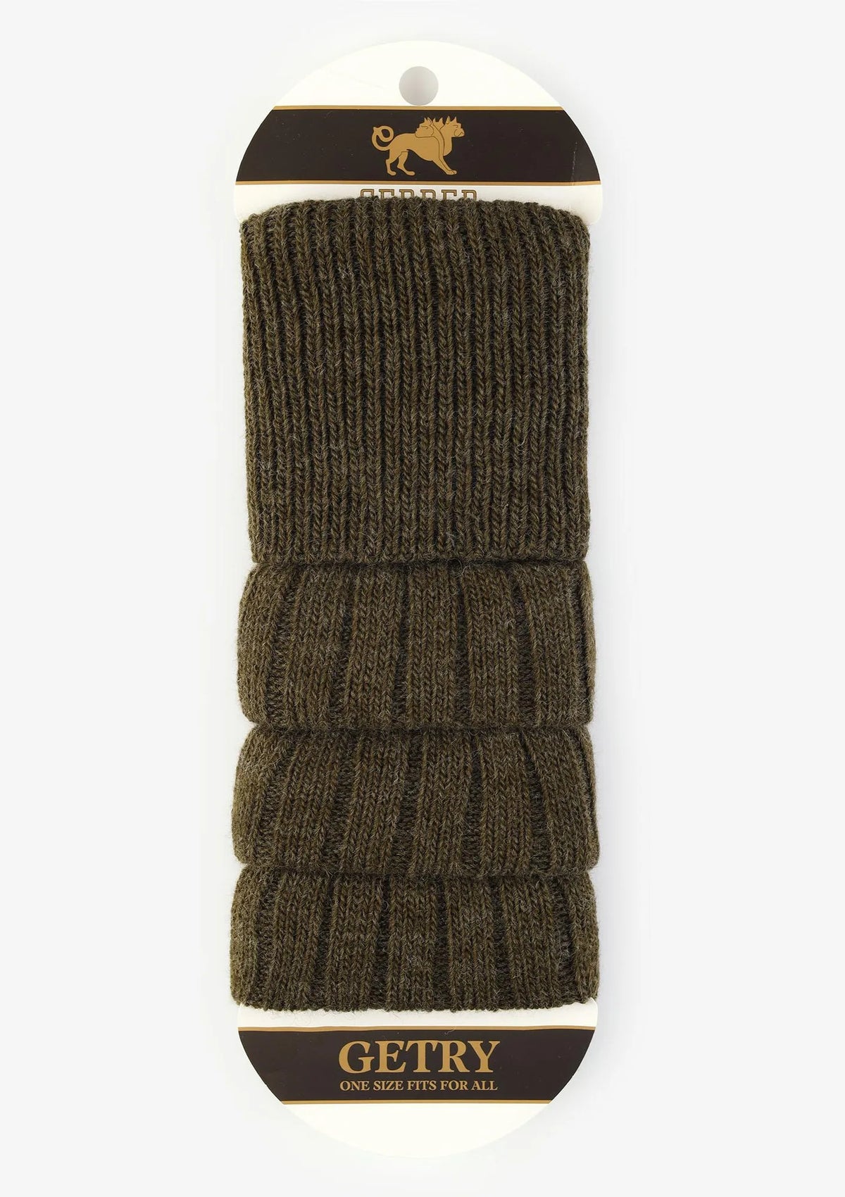 Getry damskie grube z wełną Cerber 0664 khaki