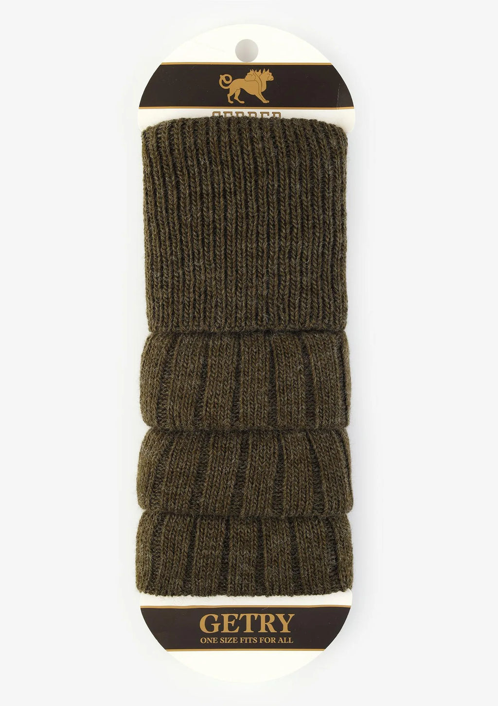 Getry damskie grube z wełną Cerber 0664 khaki