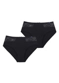 Figi bikini Key LPC 280 jednokolorowe z koronką, zestaw 2