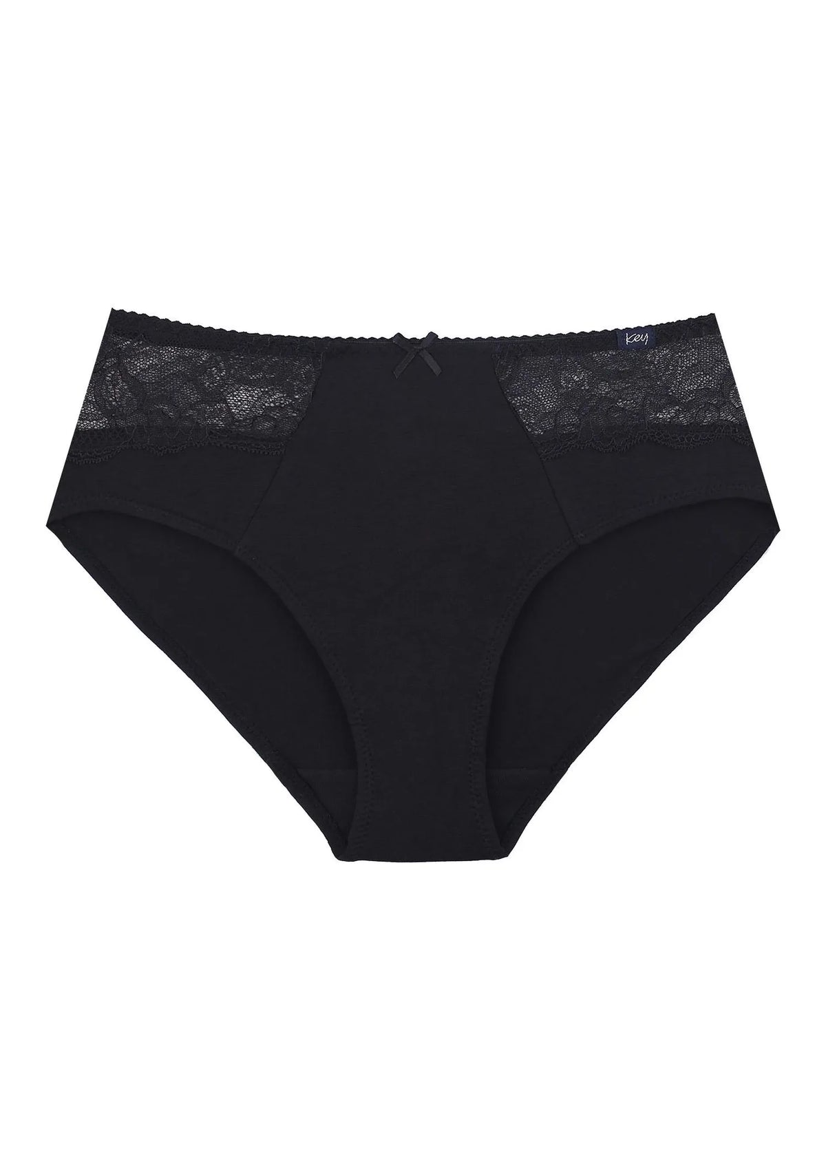 Figi bikini Key LPC 280 jednokolorowe z koronką, zestaw 2