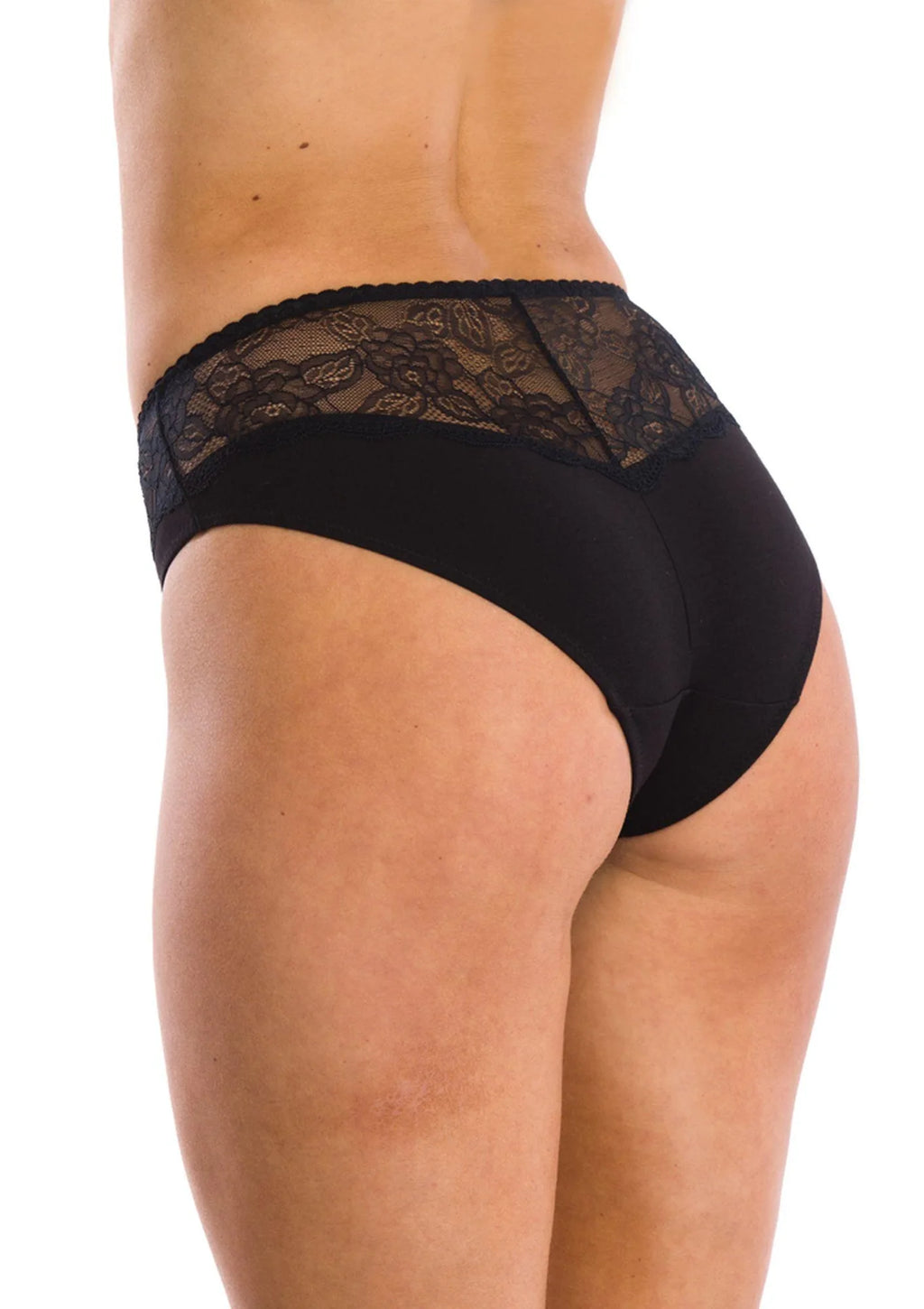 Figi bikini Key LPC 280 jednokolorowe z koronką, zestaw 2