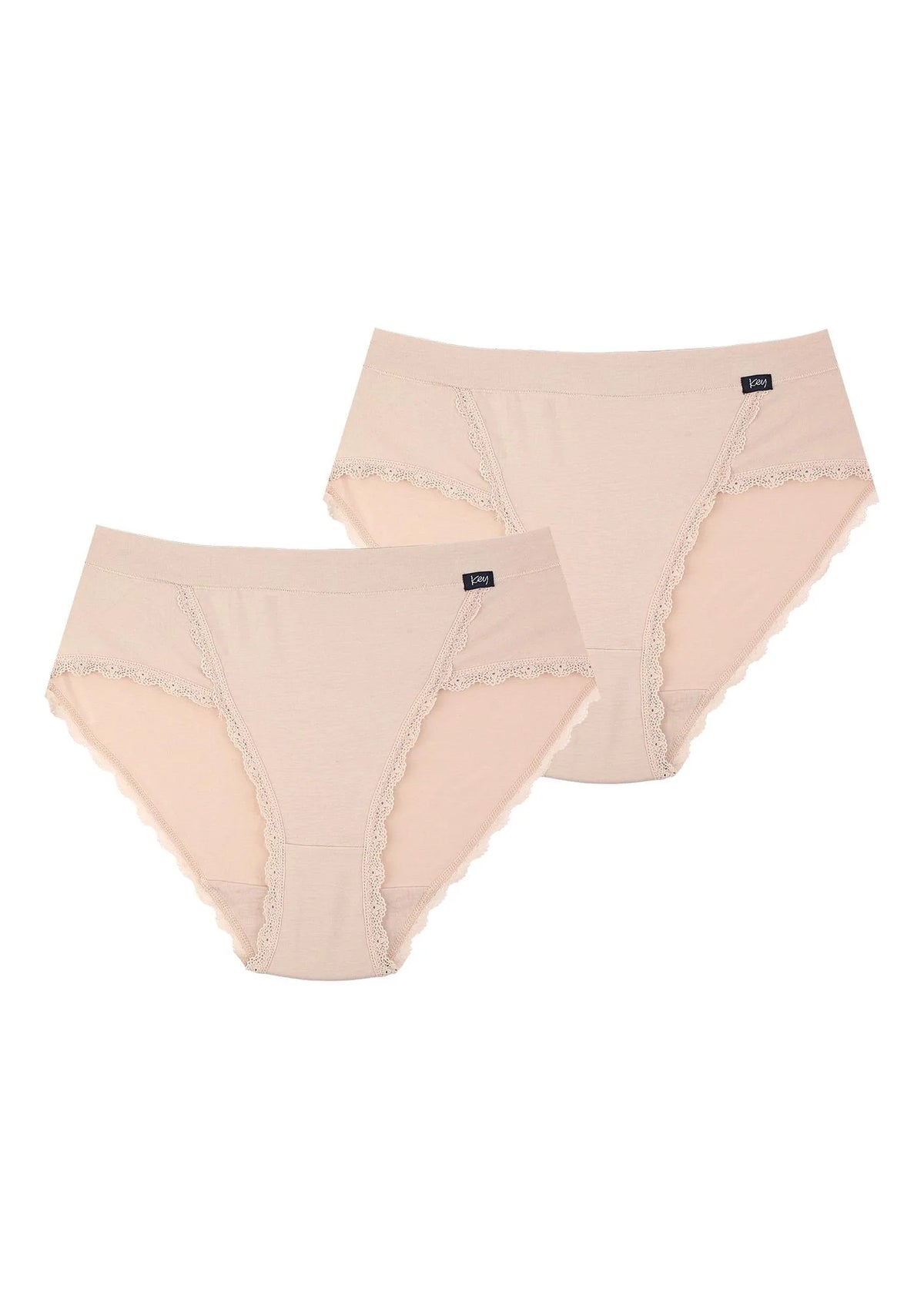 Figi midi bikini Key LPC 140 jednokolorowe, zestaw 2 szt.